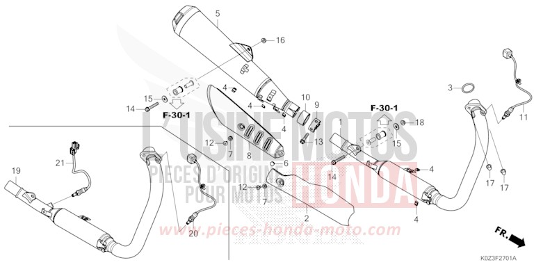 SILENCIEUX D'ECHAPPEMENT (CB350RS/GB350S) de GB350S PEARL DEEP MUD GRAY (NHC47) 2025