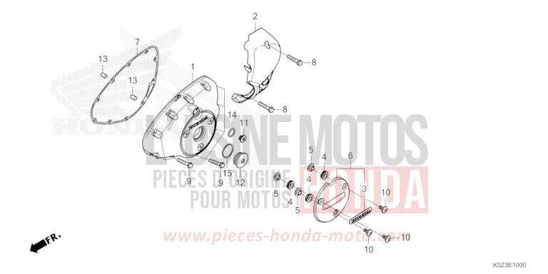 PANNEAU CARTER-MOTEUR G. de GB350S PUCO BLUE (B187) 2025