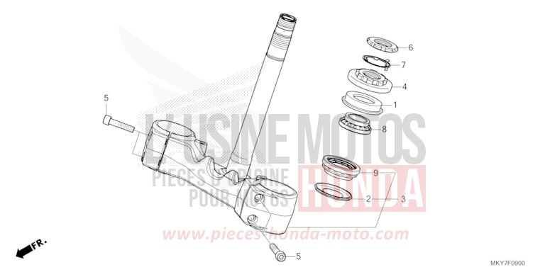 TIGE DE DIRECTION (CB650RA/CB650RAC) de CB650R GRAND PRIX RED (R380) 2026
