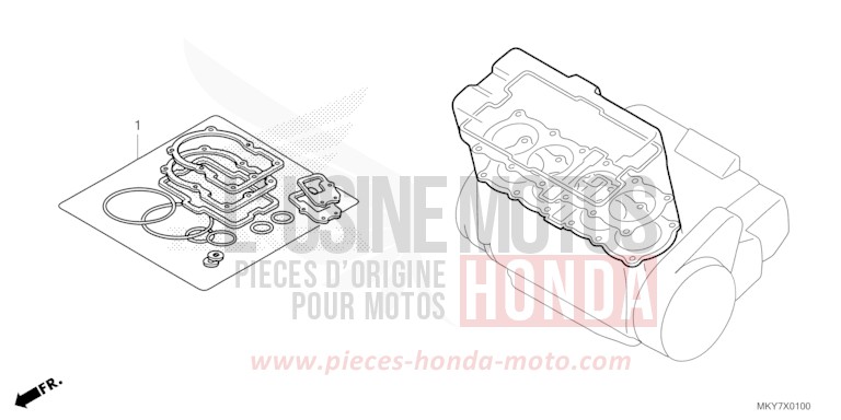 TROUSSE DE JOINT A de CB650R MAT GUNPOWDER BLACK METALLIC (NH436) de 2026