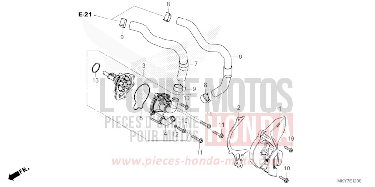 POMPE A EAU de CBR650R GRAND PRIX RED (R380) 2026