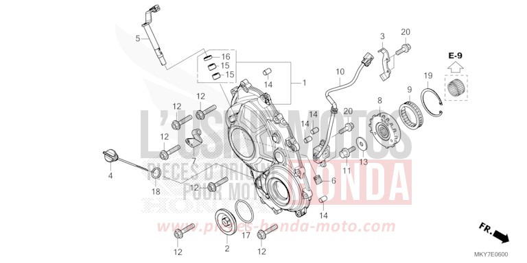 PANNEAU CARTER-MOTEUR D. de CBR650R MAT GUNPOWDER BLACK METALLIC (NH436) 2026