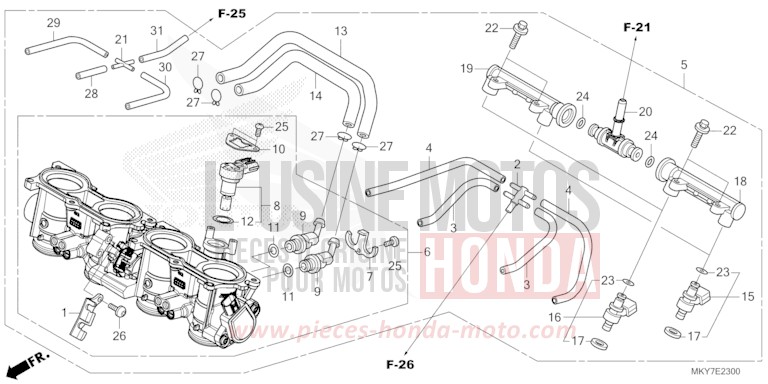 CORPS DE PAPILLON de CBR650R MAT GUNPOWDER BLACK METALLIC (NH436) 2026