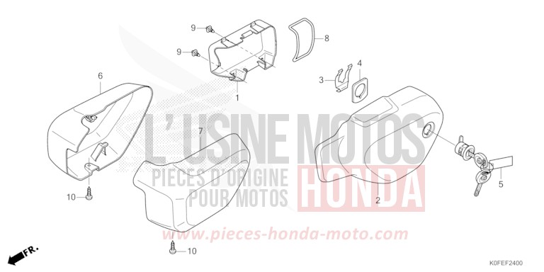COUVERCLE EXTERNE LATERAL de Monkey SHEEN SILVER METALLIC (NH364) 2025