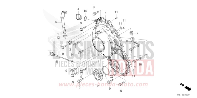 PANNEAU CARTER-MOTEUR D. de CB1000GT GRAND PRIX RED (R380) 2026