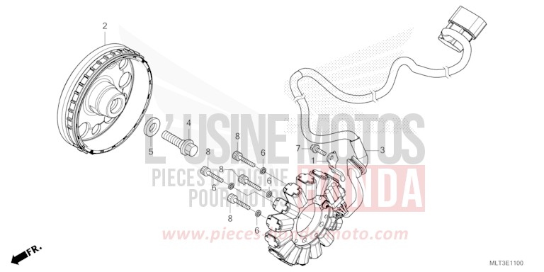 GENERATRICE de CB1000GT GRAND PRIX RED (R380) de 2026