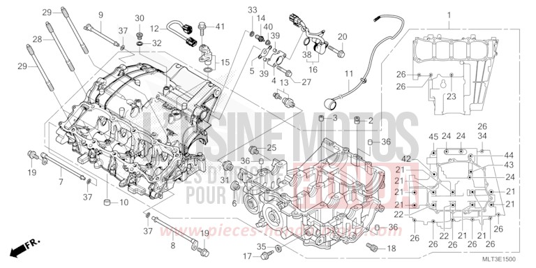 CARTER MOTEUR de CB1000GT GRAND PRIX RED (R380) de 2026