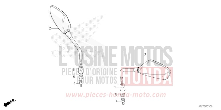 MIROIR de CB1000GT GRAND PRIX RED (R380) 2026