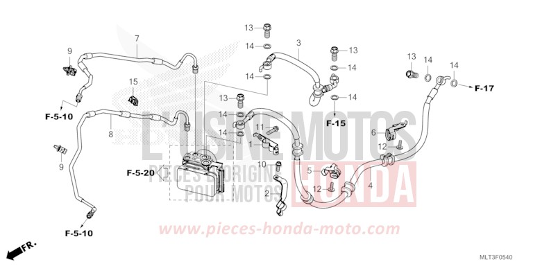 TUYAU DE FREIN/FLEXIBLE DE FREIN de CB1000GT GRAND PRIX RED (R380) 2026