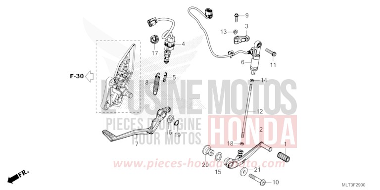 PEDALE de CB1000GT GRAND PRIX RED (R380) 2026