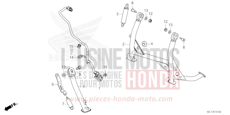BEQUILLE de CB1000GT GRAND PRIX RED (R380) 2026