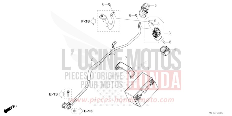 BATTERIE de CB1000GT GRAND PRIX RED (R380) 2026