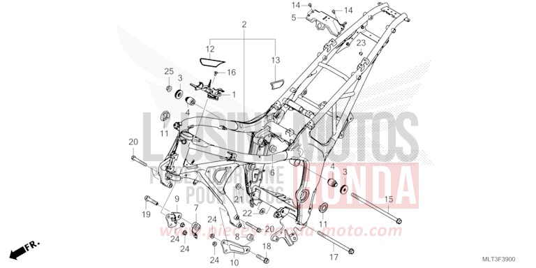 CARROSSERIE DE CHASSIS de CB1000GT GRAND PRIX RED (R380) 2026