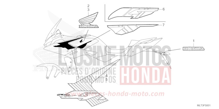 MARQUE/RAYURE (2ED,2FO,2PH,2TH,2U) de CB1000GT GRAND PRIX RED (R380) 2026