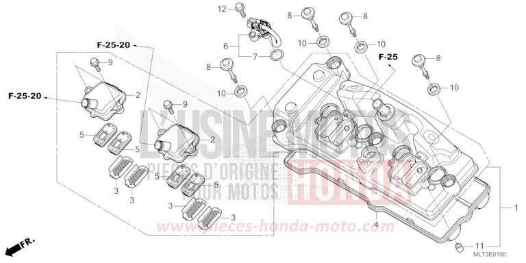 COUVERCLE DE CULASSE de CB1000GT GRAPHITE BLACK (NHB01) 2026