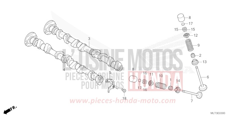 ARBRE A CAMES/SOUPAPE de CB1000GT GRAPHITE BLACK (NHB01) 2026
