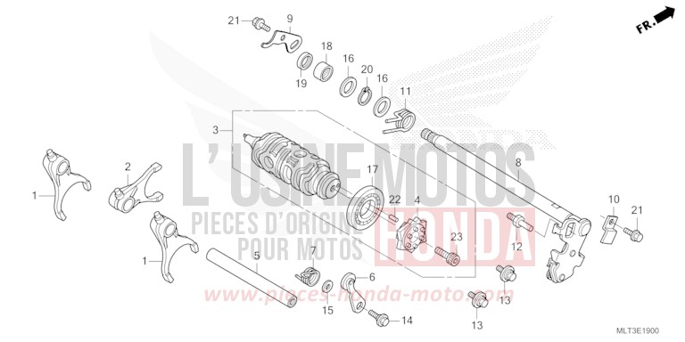 BARILLET DE SELECTION de CB1000GT GRAPHITE BLACK (NHB01) 2026