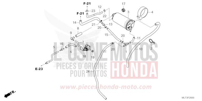 CUVETTE de CB1000GT GRAPHITE BLACK (NHB01) 2026