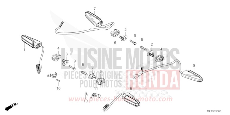 CLIGNOTANT de CB1000GT GRAPHITE BLACK (NHB01) 2026
