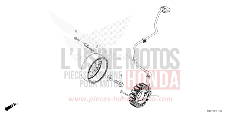 GENERATRICE de CB650R GRAND PRIX RED (R380) de 2026