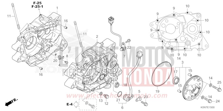 CARTER MOTEUR de CBF125MEF IMPERIAL RED METALLIC (R355) 2026