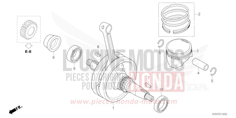 VILEBREQUIN/PISTON de CBF125MEF IMPERIAL RED METALLIC (R355) 2026
