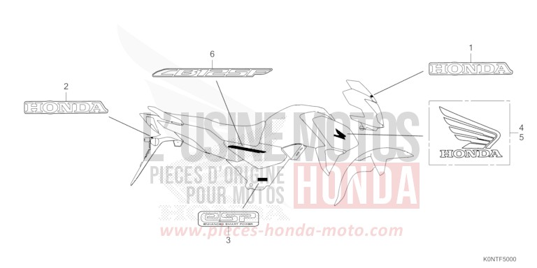 MARQUE/RAYURE de CBF125MEF IMPERIAL RED METALLIC (R355) 2026