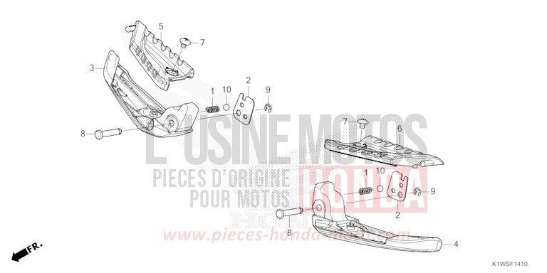 MARCHEPIED SELLE TANDEM de SH350i PEARL FALCON GRAY (NHC61) 2026
