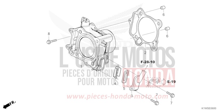 CYLINDRE/ANCHE SOUPAPE de SH350i NOIR (NH1) 2026