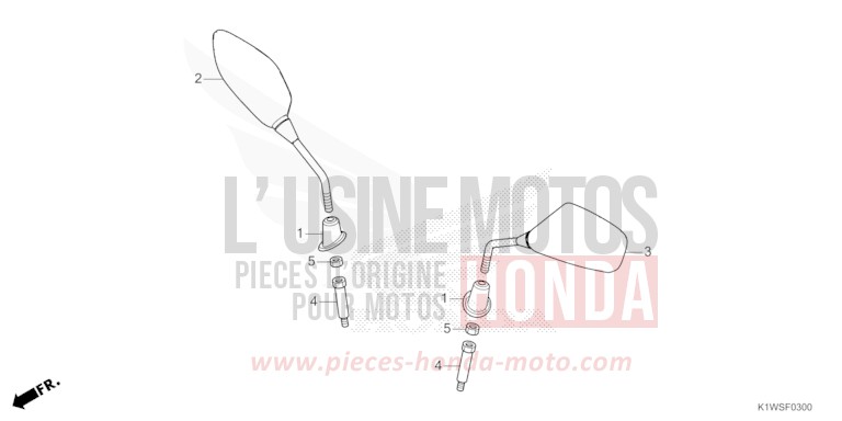 MIROIR de SH350i MAT PEARL DIASPRO RED (R414) 2026