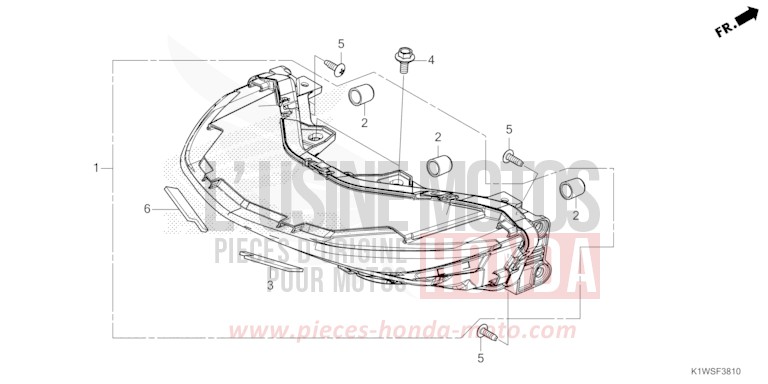FEUX COMBINES ARRIERE de SH350i MAT PEARL DIASPRO RED (R414) 2026