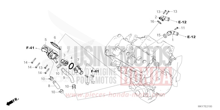 THERMOSTAT de CBR650R GRAND PRIX RED (R380) 2026