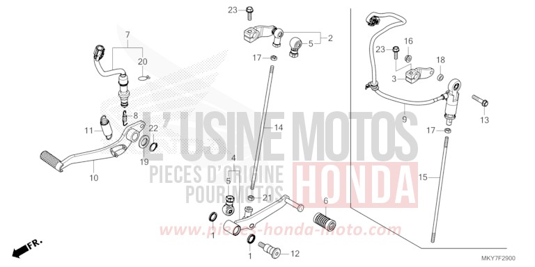 PEDALE de CBR650R GRAND PRIX RED (R380) 2026