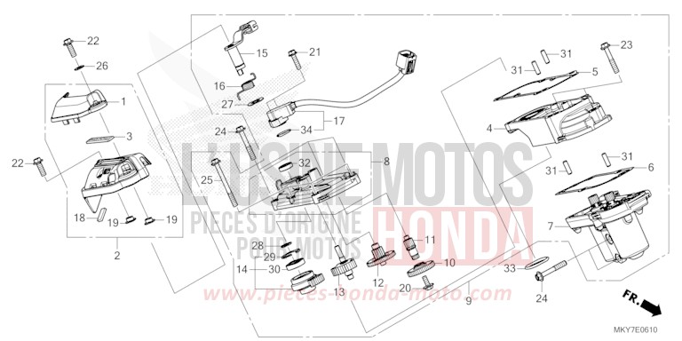 ACTIONNEUR D'EMBRAYAGE de CBR650R MAT GUNPOWDER BLACK METALLIC (NH436) 2026