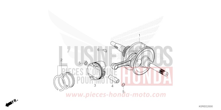 VILEBREQUIN/PISTON de SH125 MAT JEANS BLUE METALLIC (PB417) 2026