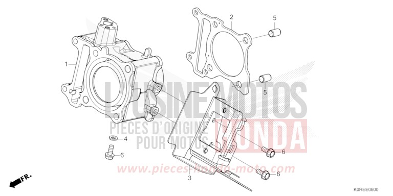 CYLINDRE de SH125 MAT LUCENT SILVER METALLIC (NHC09) 2026