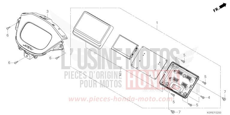 COMPTEUR de SH125 MAT LUCENT SILVER METALLIC (NHC09) 2026