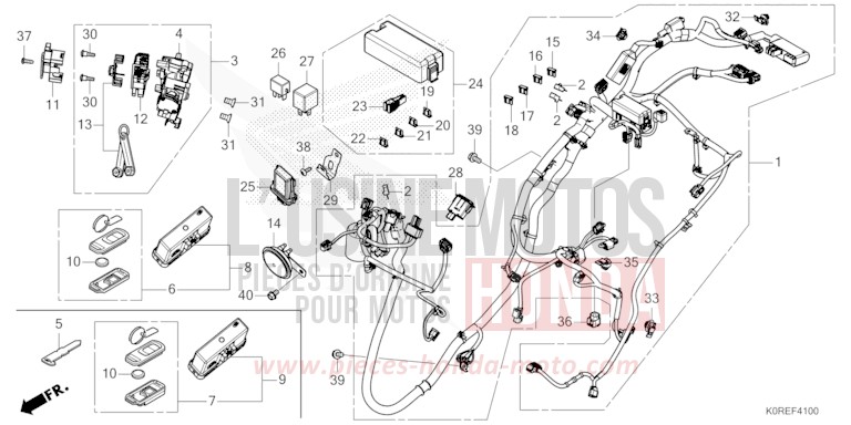 FAISCEAU DES FILS de SH125 MAT LUCENT SILVER METALLIC (NHC09) 2026