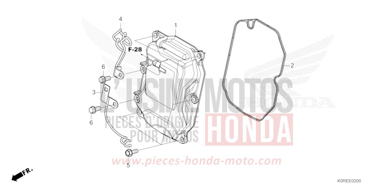 COUVERCLE DE CULASSE de SH125 PEARL COOL WHITE (NHA16) 2026