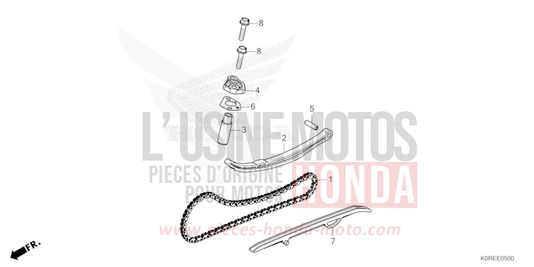 CHAINE A CAMES/TENDEUR de SH125 PEARL COOL WHITE (NHA16) 2026
