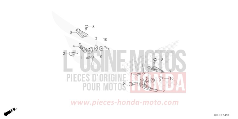 MARCHEPIED SELLE TANDEM de SH125 PEARL COOL WHITE (NHA16) 2026