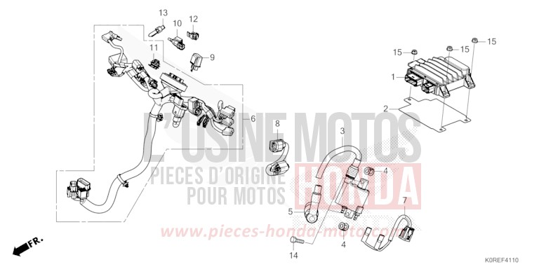 FAISCEAU SECONDAIRE/BOBINE D'ALLUMAGE de SH125 PEARL COOL WHITE (NHA16) 2026