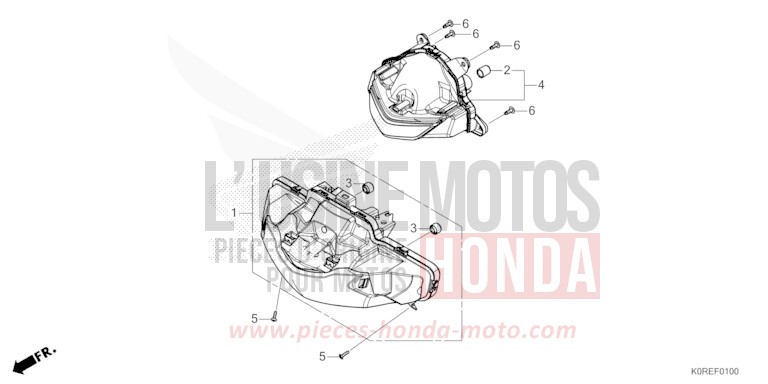 PROJECTEUR de SH125 PEARL NIGHTSTAR BLACK (NHA84) 2026
