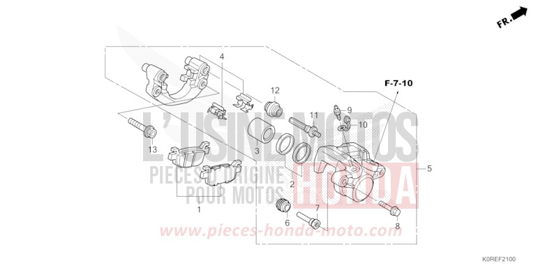 ETRIER DE FREIN ARRIERE de SH125 PEARL NIGHTSTAR BLACK (NHA84) 2026