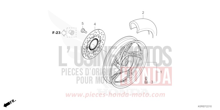 ROUE ARRIERE de SH125 PEARL NIGHTSTAR BLACK (NHA84) 2026