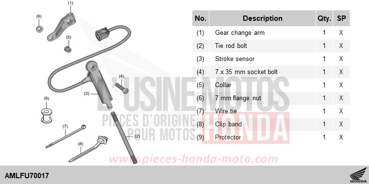 KIT,QUICK SHIFTER de NT1100 GUNMETAL BLACK METLLIC (NHC52) de 2025