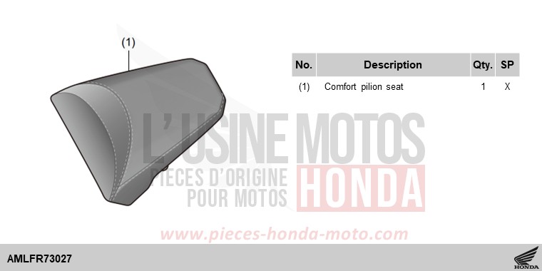 KIT,COMFORT PILLION SEAT *BLACK RED* de NT1100 PEARL HAWKSEYE BLUE (PB409) 2025