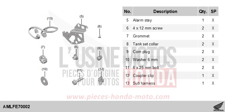 KIT,R/C ALARM ATT de NT1100 GUNMETAL BLACK METALLIC (NHC52) 2025