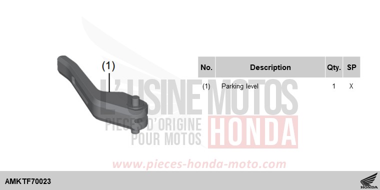 KIT,PARKING LEVER de NT1100 GUNMETAL BLACK METALLIC (NHC52) de 2025