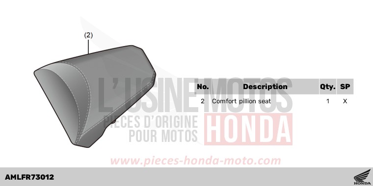 KIT,COMFORT PILLION SEAT *BLACK RED* de NT1100 MAT JEANS BLUE METALLIC (PB417) 2024